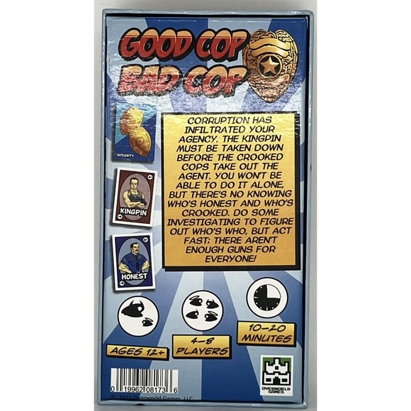 Good Cop Bad Cop Card Game by Overworld Games - 1st Ed - NEW - Picture 2 of 3